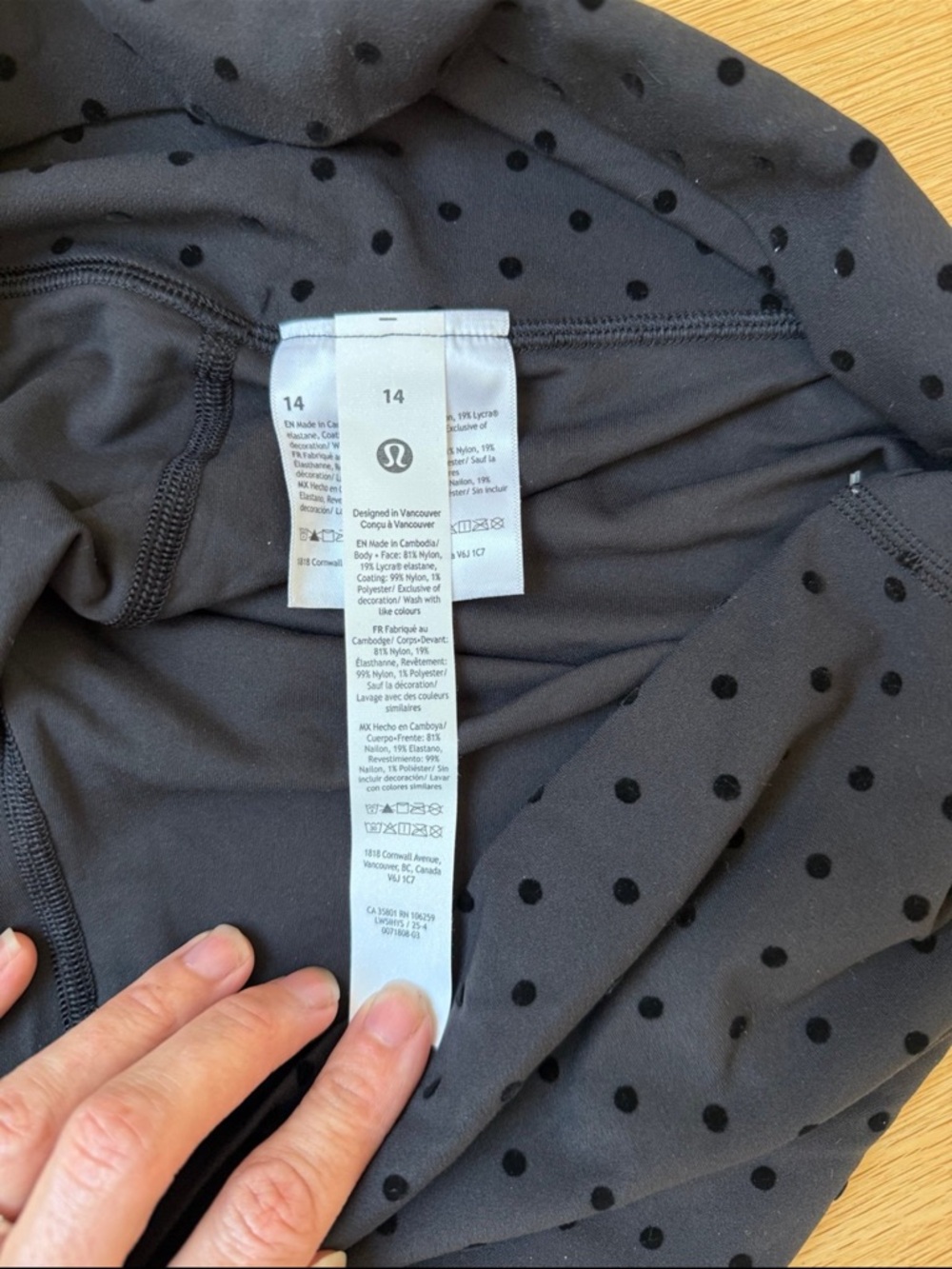 lululemon Align High-Rise 25” Pants Flocked polka dot . Size 14 - Picture 2 of 2